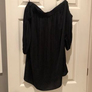 Milly Black Silk off the shoulder Dress